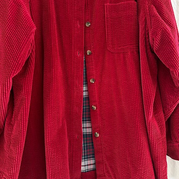 L.L.Bean Deep Red Corduroy Jacket - Picture 3 of 10